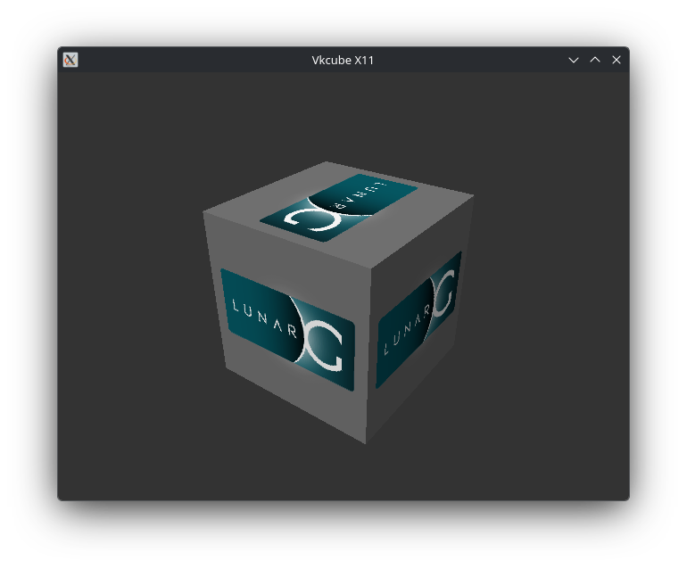 vkcube rendered by Jay on an Intel Raptor Lake GPU
